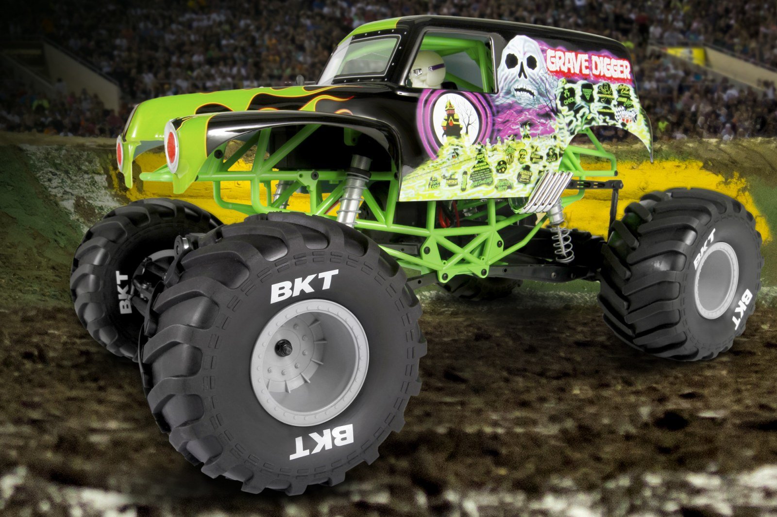 Монстр Трак AXIAL SMT10 Grave Digger 4WD 1/10 RTR Купить с доставкой